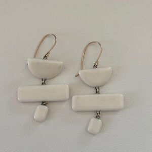 Jessica Wertz Porcelain White Trio Earrings